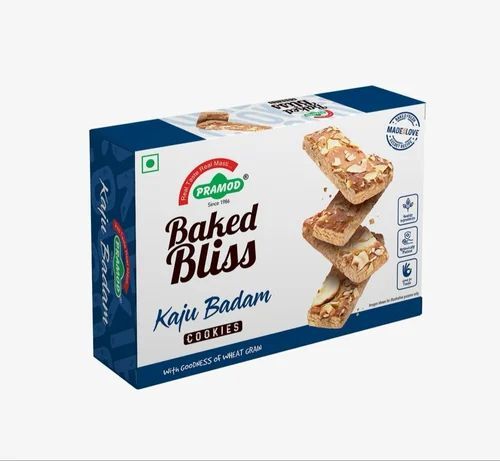 Kaju Badam Cookies - 500 Gram Box | Gluten Free, Sweet Taste, Round Shape