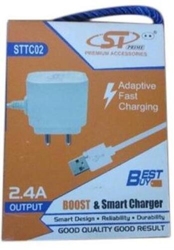 Mobile Charger Packaging Box - Duplex Paper, 300 GSM , Rectangular Shape, Brown Color, Multi-Color Printed Design