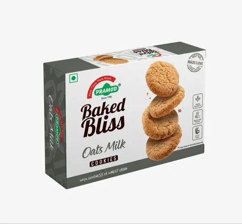 Oats Milk Cookies - 500 Gram Box, Gluten Free, Sweet Taste, Round Shape