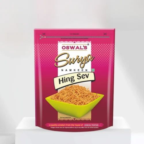 Oswal Surya Hing Sev Namkeen - 400 Grams Regular Size Packet | Good Quality, Vegetarian, Tasty, Salty & Spicy, 12 Months Shelf Life