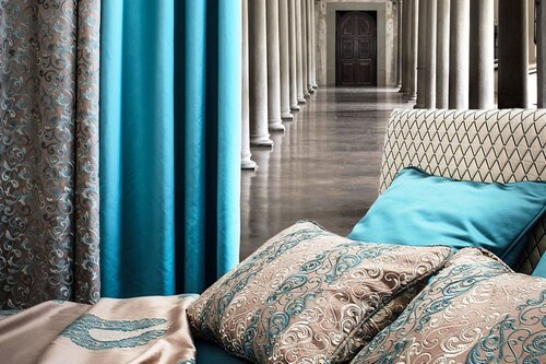 Polyester Home Furnishing Fabrics - 100% Polyester, Embroidered Design | Ideal for Home Decor Enhancement
