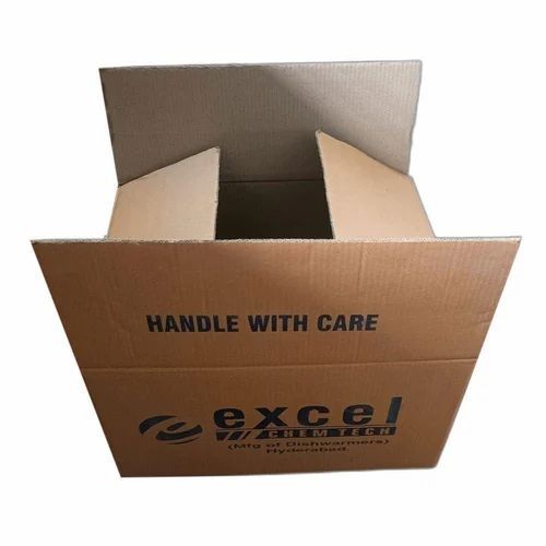 Printed 3 Ply Corrugated Packaging Box - 15 x 10 x 14 Inch, Brown Virgin Kraft Paper | Ideal for Apparel, Electronics, Food, Gifts & Crafts