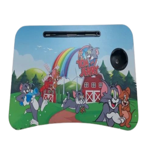 Printed Foldable Study Table - 23''x15''x9.5'' Inch, Multicolor, Durable And Fancy Design For Modern Living Room Use