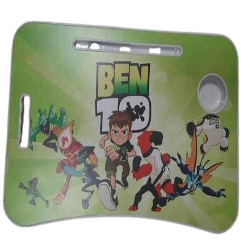 Printed Laptop Table - Wooden, Rectangular Shape, Multicolor Finish | Durable and Fancy, Easy to Clean, Lightweight, Foldable Design