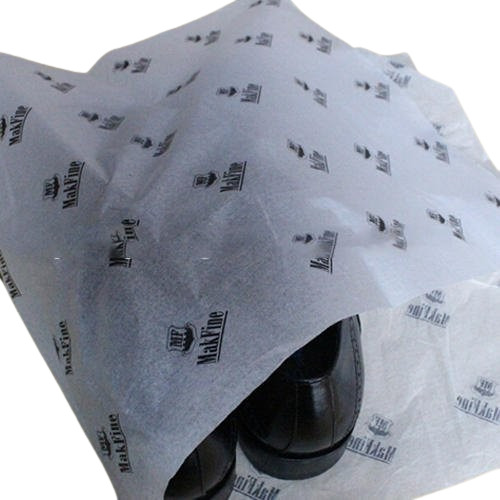 Shoes Wrapping Paper - Butter Paper Material , White Color with Printed Design for Protective and Stylish Footwear Packaging