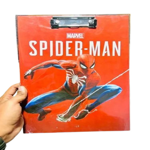 Spider Man Printed Exam Clip Board - Plastic, 13.5 x 9.5 Inch, Rectangular | Fancy Design for Office and School Use