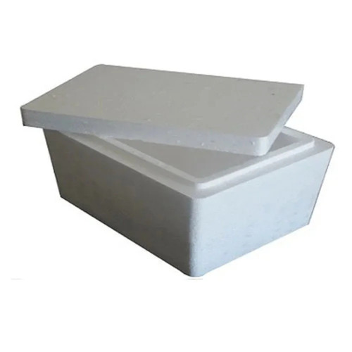 Thermocol Moulded Box - Color: White