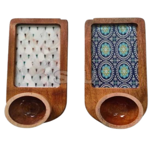 Wooden Cylindrical Platter Set - Wooden, 11 x 5 Inch, Multicolor | High Quality, Eco-Friendly, Glossy Finish, Rectangular Shape