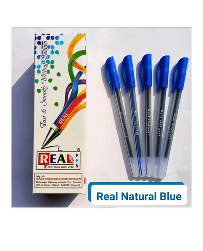Ball Pens - Plastic Material, Refillable Medium Tip, Blue Ink | Ergonomic Design, Soft Rubber Grip, Long-lasting Performance