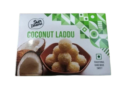 Coconut Jaggery Laddu - White Box Packaging FSSAI Certified | Tasty Sweet Flavor Regular Size 3 Months Shelf Life