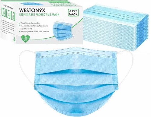 Face Mask - 3 Ply Non Woven, Sterile Dark Blue | Suitable For Adults, Children, Infants, Medical Use, Single Use