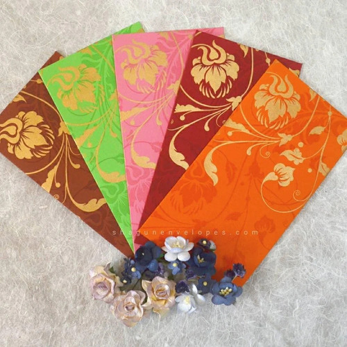 Fancy Gift Envelopes - Handmade High-GSM Paper Quality | Embellished with Beads, Sequins, Gold/Silver Foil, and Customizable Text