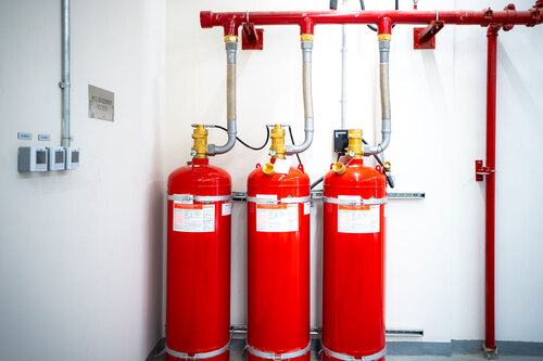 Fire Suppression System - Color: Red