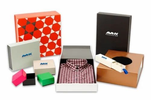 Garment Packaging Box - Multi Color Printed Paper | Ideal for Stylish Presentation and Secure Storage of Garments
