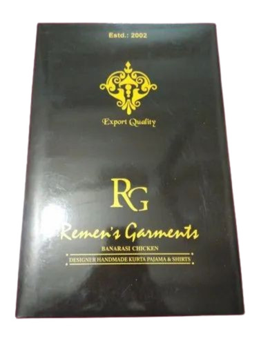 Garment Packaging Box - Paper Material, Black Color, Printed Design | Ideal for Secure and Stylish Garment Presentation