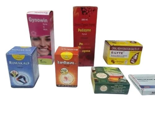 Medicine Packaging Boxes - Paper Material, Multi Color Printed Design | Suitable for Diverse Pharmaceutical Applications