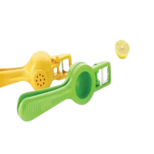 Modern Lemon Squeezer - Plastic, Standard Size, Yellow and Green | Ideal for Kitchen Use, Durable PVC Material for Efficient Lemon Squeezing