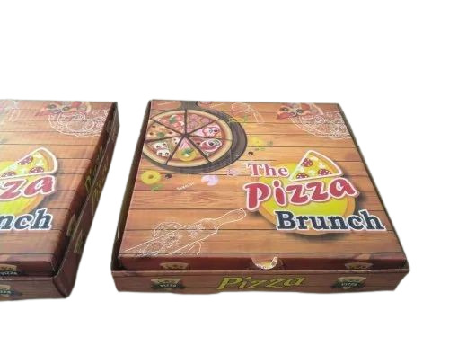 Pizza Packaging Box - Paper Material, Square Shape , Multi Color Printed Design for Efficient Delivery and Presentation