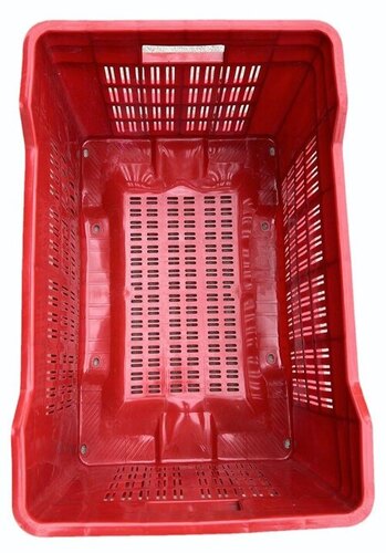 Plastic Vegetable Crate - Color: Red