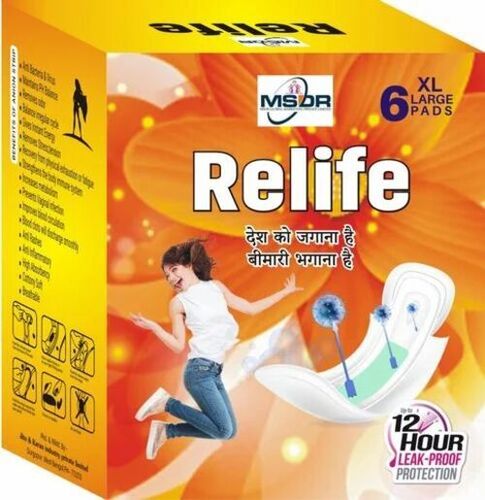 Sanitary Pads Packaging Box - Multi Color Paper, Printed Design for Effective Presentation and Eco-Friendly Usage