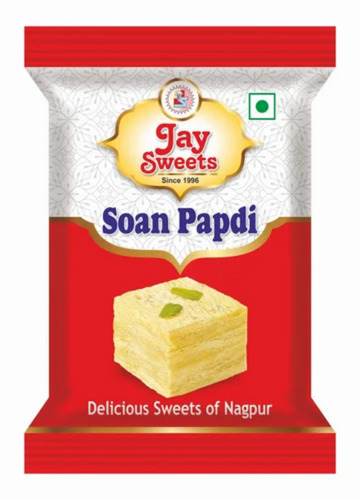 Soan Papdi - Ghee | FSSAI Certified Tasty Sweet Treat Regular Size 3 Months Shelf Life in Convenient Packet Packaging