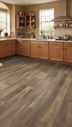 Spc Flooring For Bathrooms & Kitchens - Color: Dark  Brown