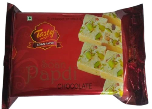 Tasty Chocolate Soan Papdi - 500 Grams, Sweet Flavor | FSSAI Certified, 6 Months Shelf Life, Good Quality Box Packaging