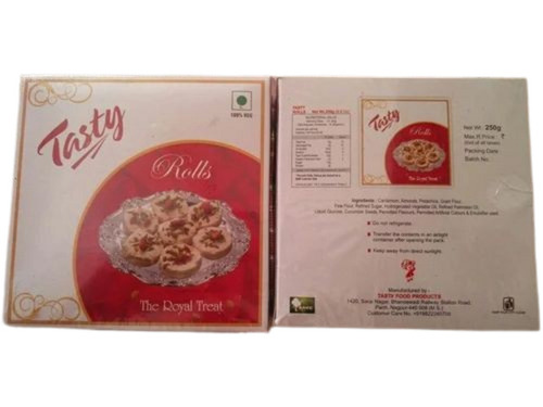 Tasty Elaichi Soan Papdi - 500 Grams, Box Packaging | Sweet Taste, 6 Months Shelf Life, Regular Size, FSSAI Certified, Good Quality