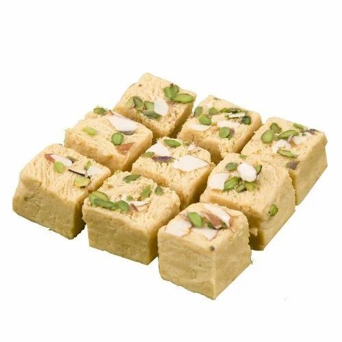 Tasty Pineapple Soan Papdi - 500 Grams Box | Regular Size, Sweet Taste, Good Quality, FSSAI Certified, 6 Months Shelf Life