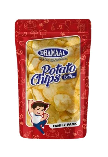Dhamaal Plain Salted Potato Chips - Packet, 6 Months Shelf Life | Tasty, Healthy, Fried Potato Snack, Salty Flavor