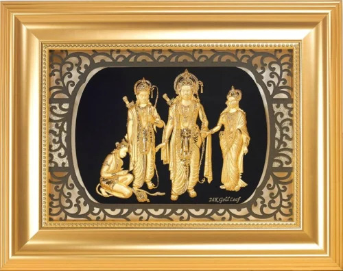 Gold Balaji Picture Frame - Finishing: Bejeweled