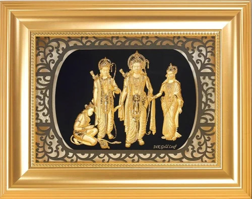 Gold Ram Darbar - Fabric Type: Canvas