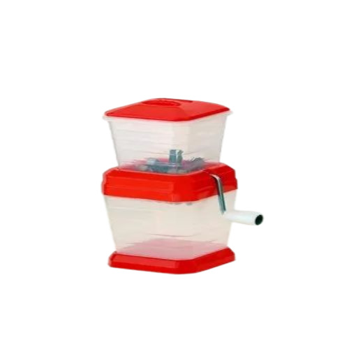 Kitchen Vegetable Cutter - Plastic & Stainless Steel, 8 Inch Size, Red Color | Ideal for Effortless Vegetable Cutting in the Kitchen