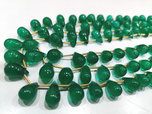 Natural Beryl Emerald Teardrop Shape Smooth 7x10 to 10x16mm Beads