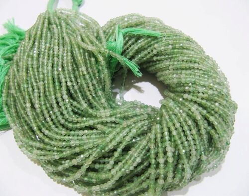 Natural Green Rutilated 2Mm Rondelle Faceted Beads 13 Inch Long - Material: Gemstone