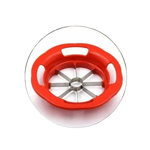 Plastic Apple Cutter - Plastic & Stainless Steel | Standard 5 Inch Size, Multicolor, Ideal for Vegetable Cutting in Kitchen