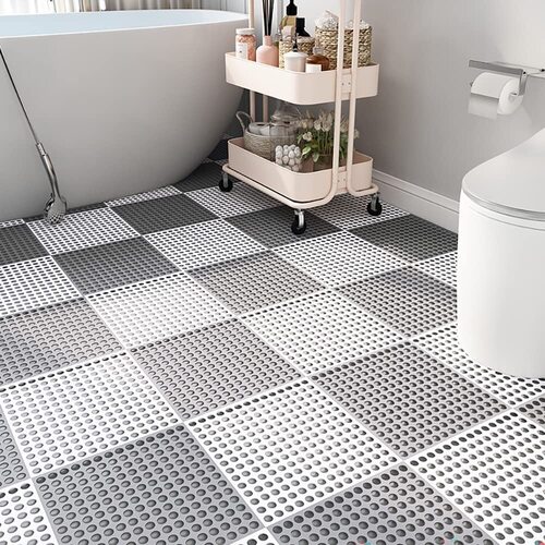 Rubber Tile - Multi Color Rubber Floor Tile, Rectangular & Square Shape for Gym, Pathway, Play School | Full Body Tiles, Versatile Application