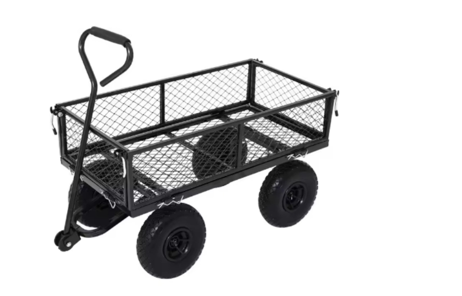 TC1840A Outdoor 4 Wheel Metal Patio Utility Garden Trolley