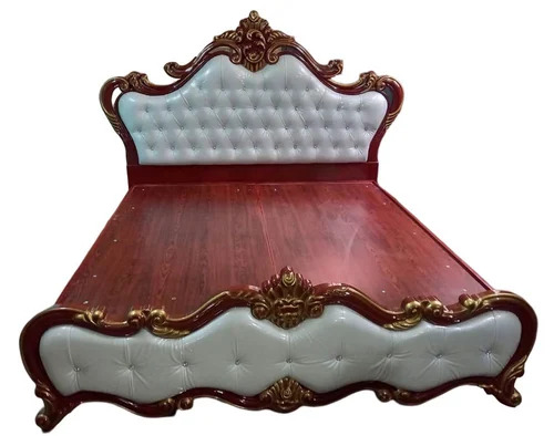 Teak Wood Queen Bed - Artwork: Handmade