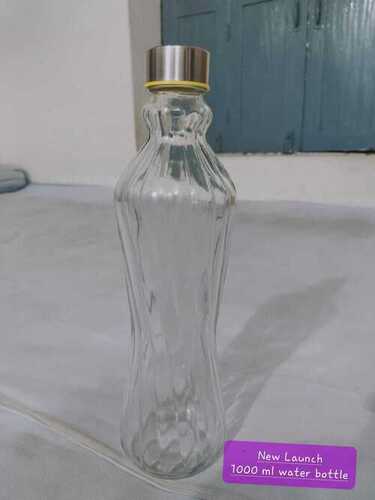 1000 Ml Twist Leher Water Glass Bottle - Color: Transparent