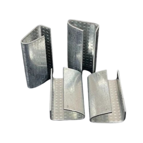12mm Steel Packaging Strapping Clips - Galvanized Silver Finish | Customizable Size Features for Diverse Packaging Solutions