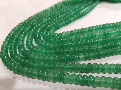 8Mm Natural Green Strawberry Quartz Rondelle Plain Smooth Beads - Material: Gemstone