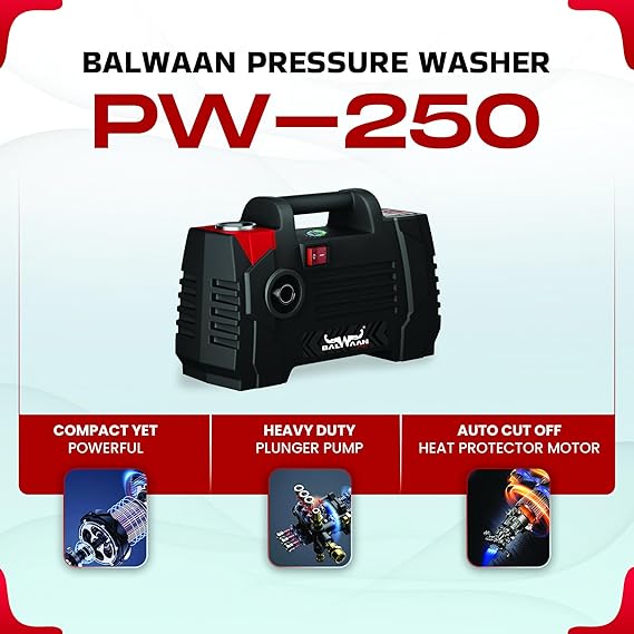 Balwaan Pressure Washer Pw-250 With 6 Months Warranty