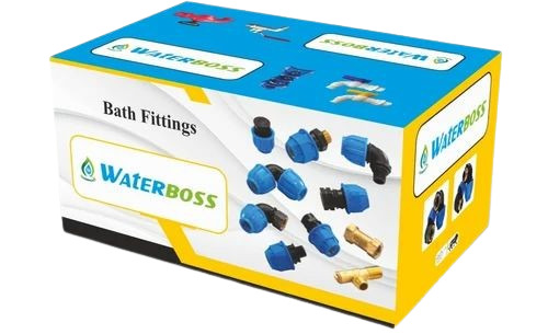 Bath Fitting Packaging Box - Paper, 16.5 x 12 x 3.5 Inch, Multi Color Design | Quadruple 9 Ply, Weight Holding Capacity >25 Kg