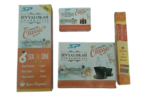 Incense Stick Packaging Box - Kraft Paper, 8-9 Inch Length, Multi Color Printed Design