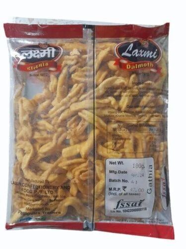 Laxmi Gathiya Namkeen - 180 Grams Packet Tasty and Spicy Flavor Yellow Color 2 Months Shelf Life