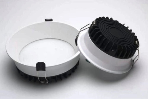 LED Downlights - Plastic Material, Round Shape, 220 Volt Input, White Light Color | Ideal for Home and Hotels, Corrosion Resistant, New Electric Power Source