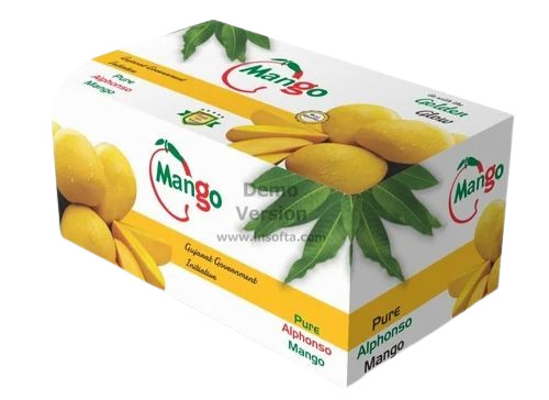 Mango Packaging Box - Paper, Multi Color | Printed Design for Versatile and Durable Fruit Packing Solutions