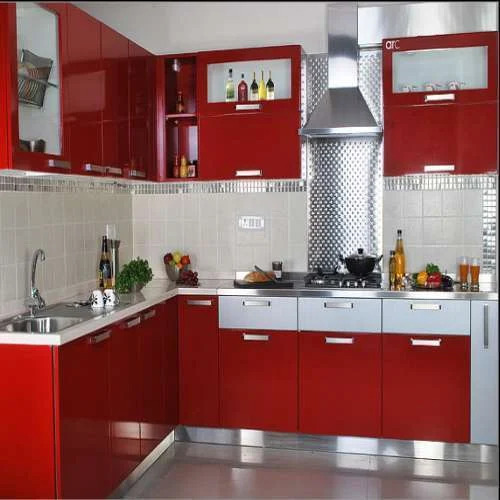 Modular Kitchen - Door Material: Solid Wood