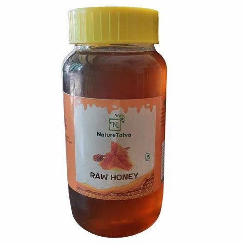 Nature Tatva Pure Raw Honey - Red Color, FSSAI Certified, 18 Months Shelf Life, Jar Packaging, Ideal for Medicinal Use